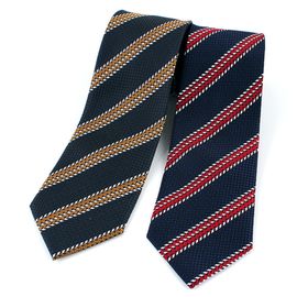 [MAESIO] KSK2668 100% Silk Striped Necktie 8cm 2Color _ Men's Ties Formal Business, Ties for Men, Prom Wedding Party, All Made in Korea